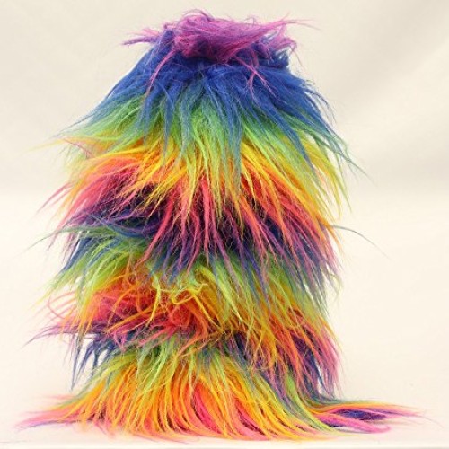 Faux Fur Fabric Long Pile Gorilla Rainbow Stripes / 60 Wide/Sold ...